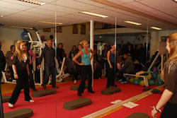 aerobics in sportcentrum de Hagedis in Haarlem