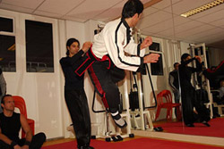 Kung Fu demonstratie in sportcentrum de Hagedis in Haarlem